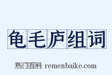 龟毛庐组词是什么意思的图片